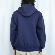 画像3: 90's RUSSELL ATHLETIC USA製 無地スウェットパーカー NAVY XL (3)