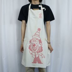 画像2: 50〜60's Bart Bonebrake ピエロプリント コットンエプロン (2)