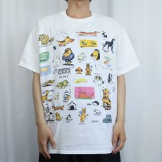 画像2: 90's SHOEBOX 犬プリントTシャツ XL (2)