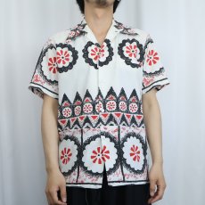 画像2: 60〜70's Lauhala コットン×ポリエステル アロハシャツ (2)