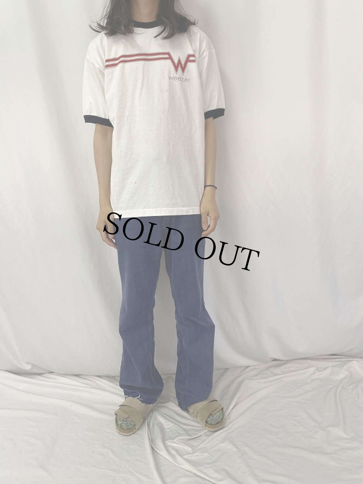 画像3: 90's Weezer USA製 "if it's too loud, turn it down" オルタナロックバンド リンガーTシャツ L (3)