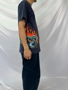 画像4: JNCO USA製 蛇 巻きプリントTシャツ M (4)