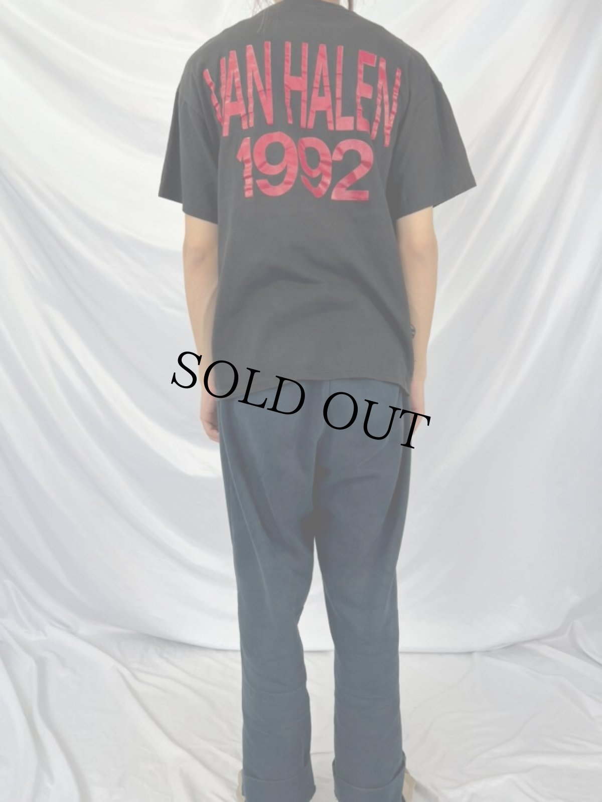 画像4: 90's VAN HALEN USA製 ハードロック・バンド プリントTシャツ L (4)