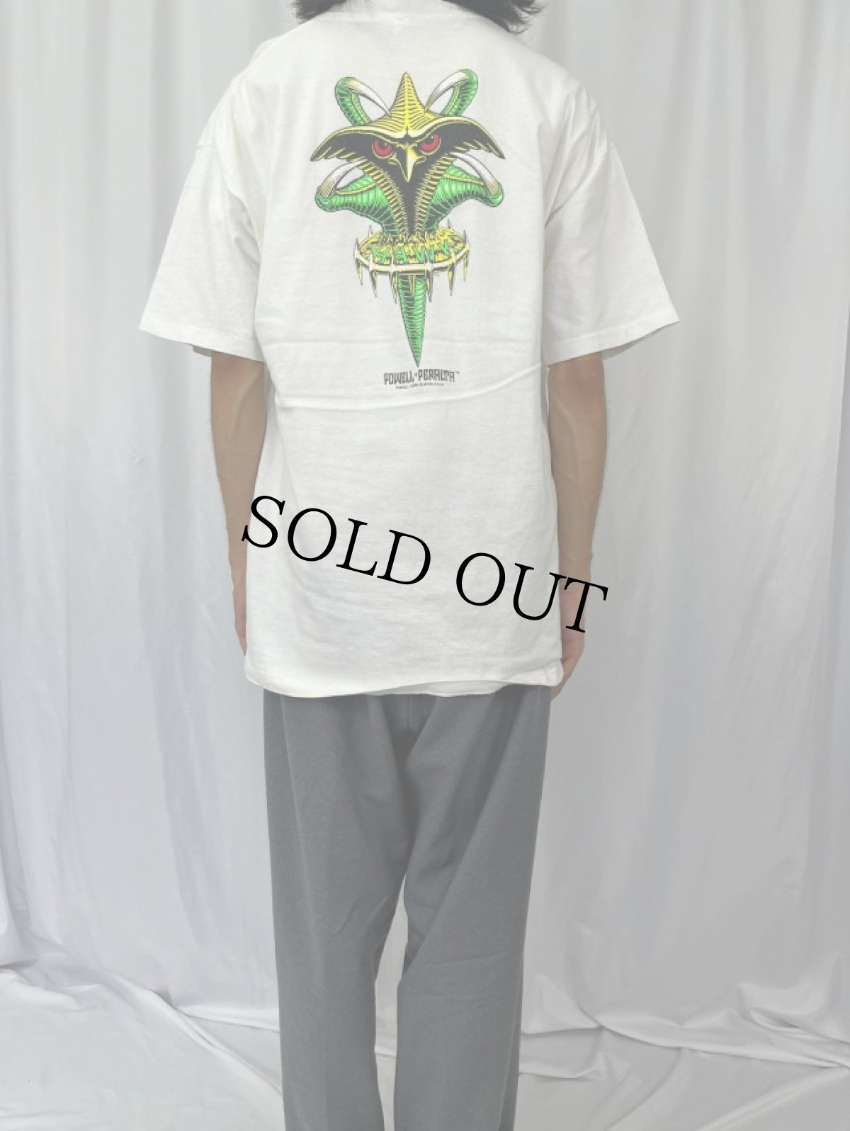 画像4: 90's POWELL PERALTA USA製 "Tony Hawk" CLAW プリントＴシャツ XL (4)