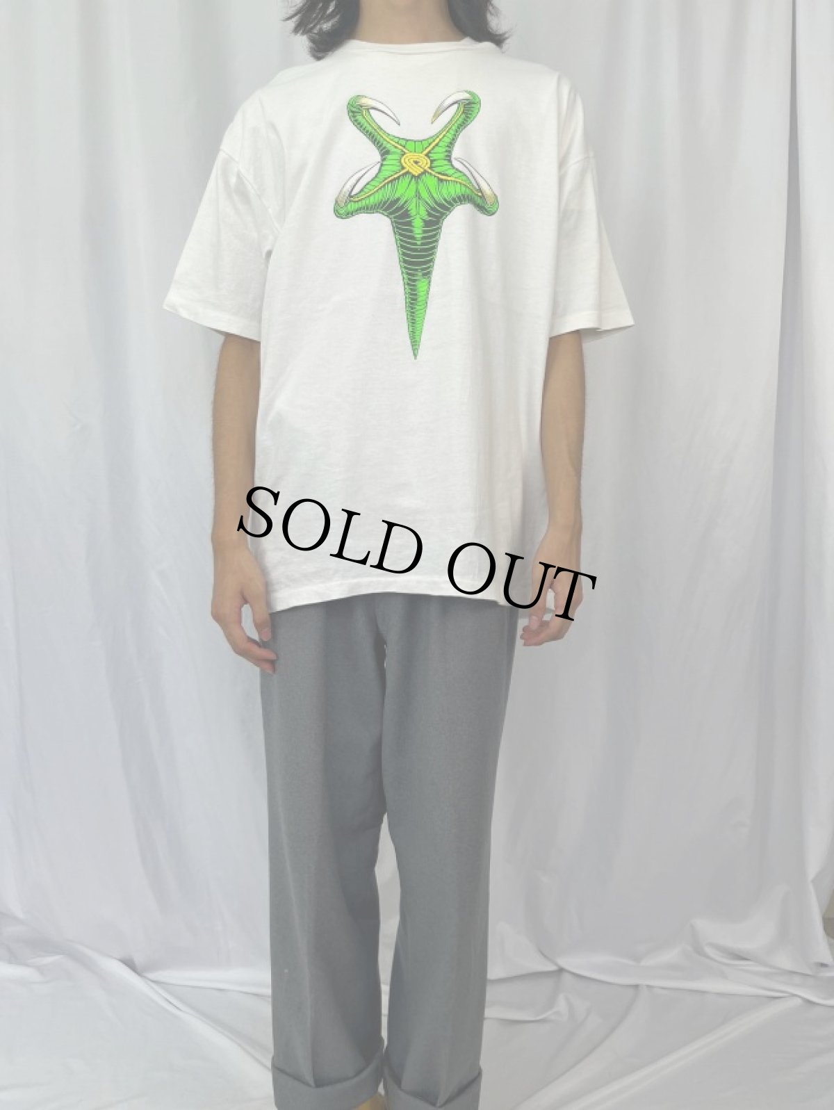 画像2: 90's POWELL PERALTA USA製 "Tony Hawk" CLAW プリントＴシャツ XL (2)