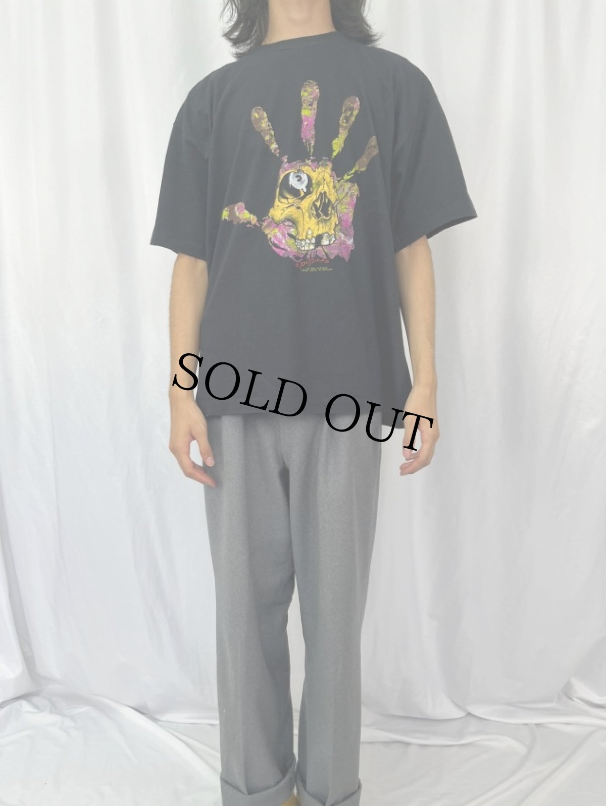 画像2: 90's PUSHEAD "HAND OF FEAR" グラフィックプリントTシャツ XL (2)