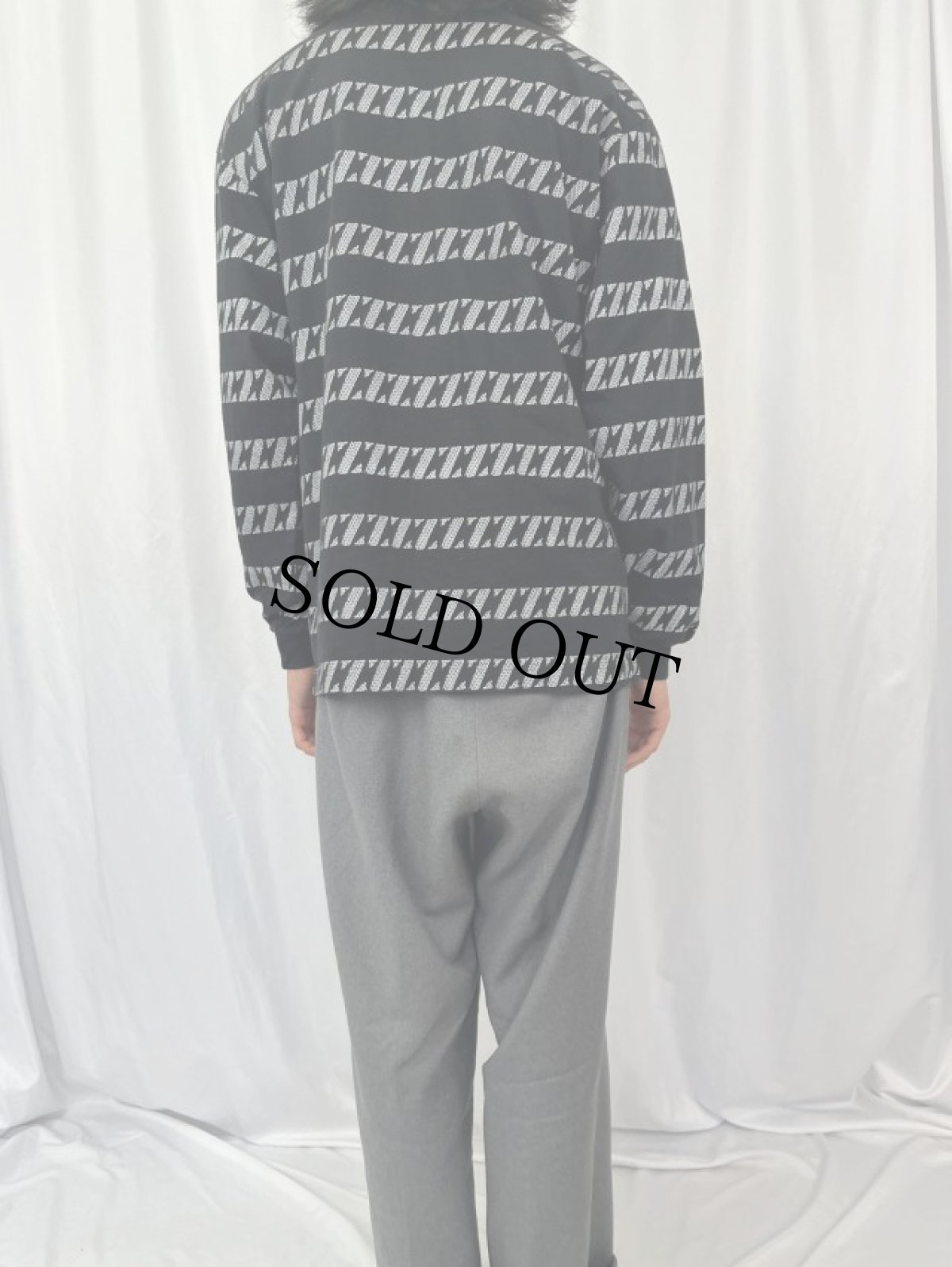 画像4: JIMMY'Z ボーダー柄 モックネックロンT (4)