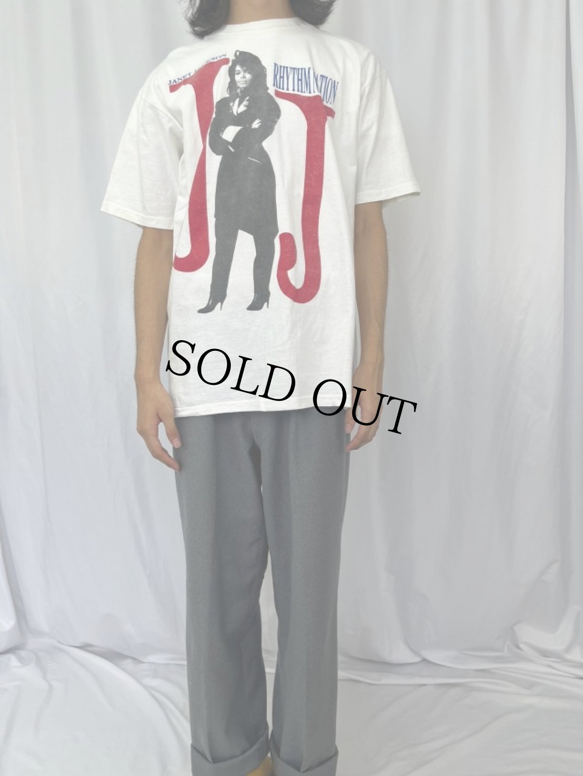 画像2: 90's JANET JACKSON "RHYTHMNATION" アルバムプリントTシャツ XL (2)