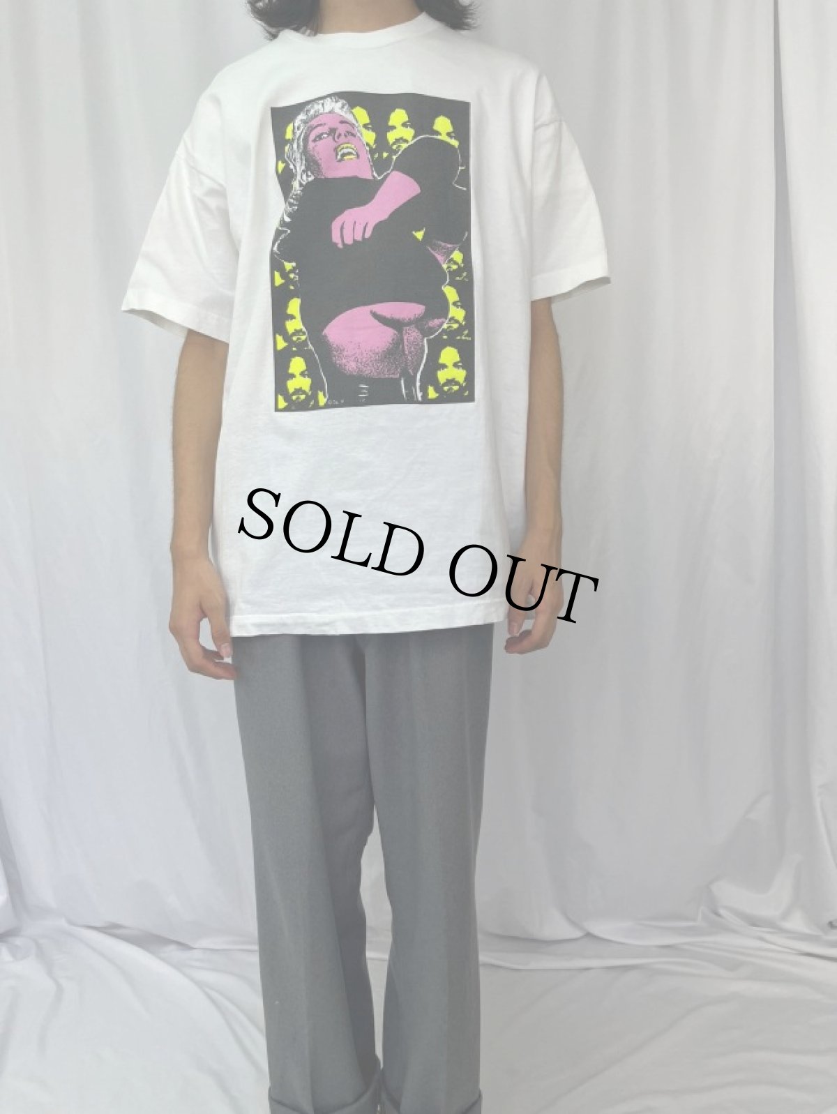 画像2: 90's Frank Kozik USA製 グラフィックプリントTシャツ XL (2)