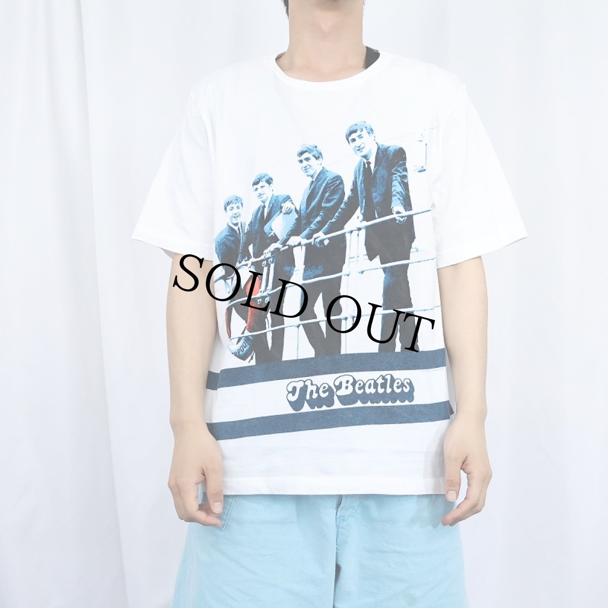画像2: THE BEATLES ロックバンド プリントTシャツ L (2)