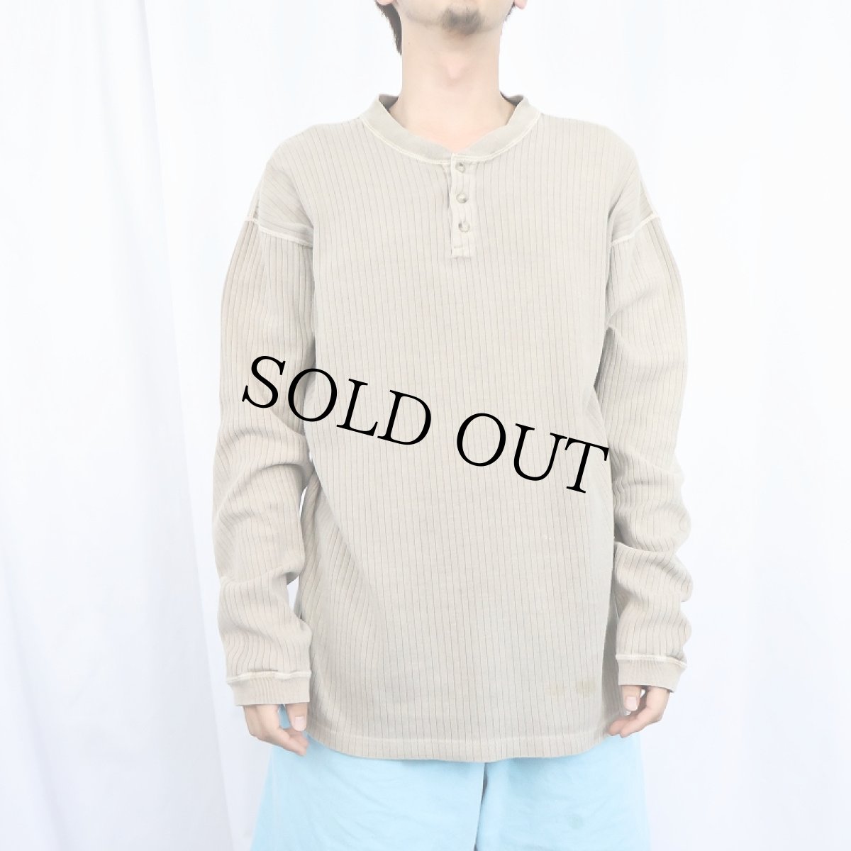 画像2: GRAMICCI ヘンリーネック リブロンT M (2)