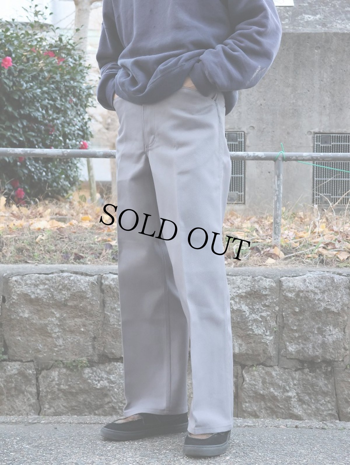 画像4: BEN DAVIS "THE GORILLA CUT" ゴリラカットパンツ LT. GREY フラッシャー付き未使用品 W30 L30 (4)