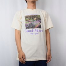 画像2: 90's Claude Monet USA製 "Irises" アートプリントTシャツ DEADSTOCK M (2)