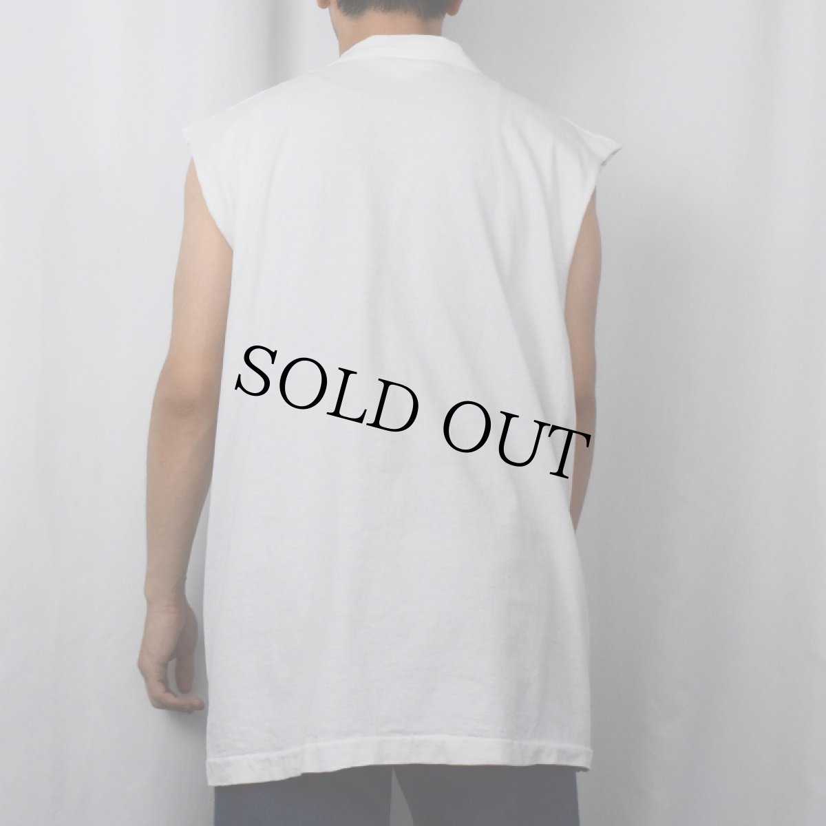 画像3: 90's Pablo Picasso USA製 "Picasso's cat" アートプリント カットオフスリーブTシャツ XL (3)