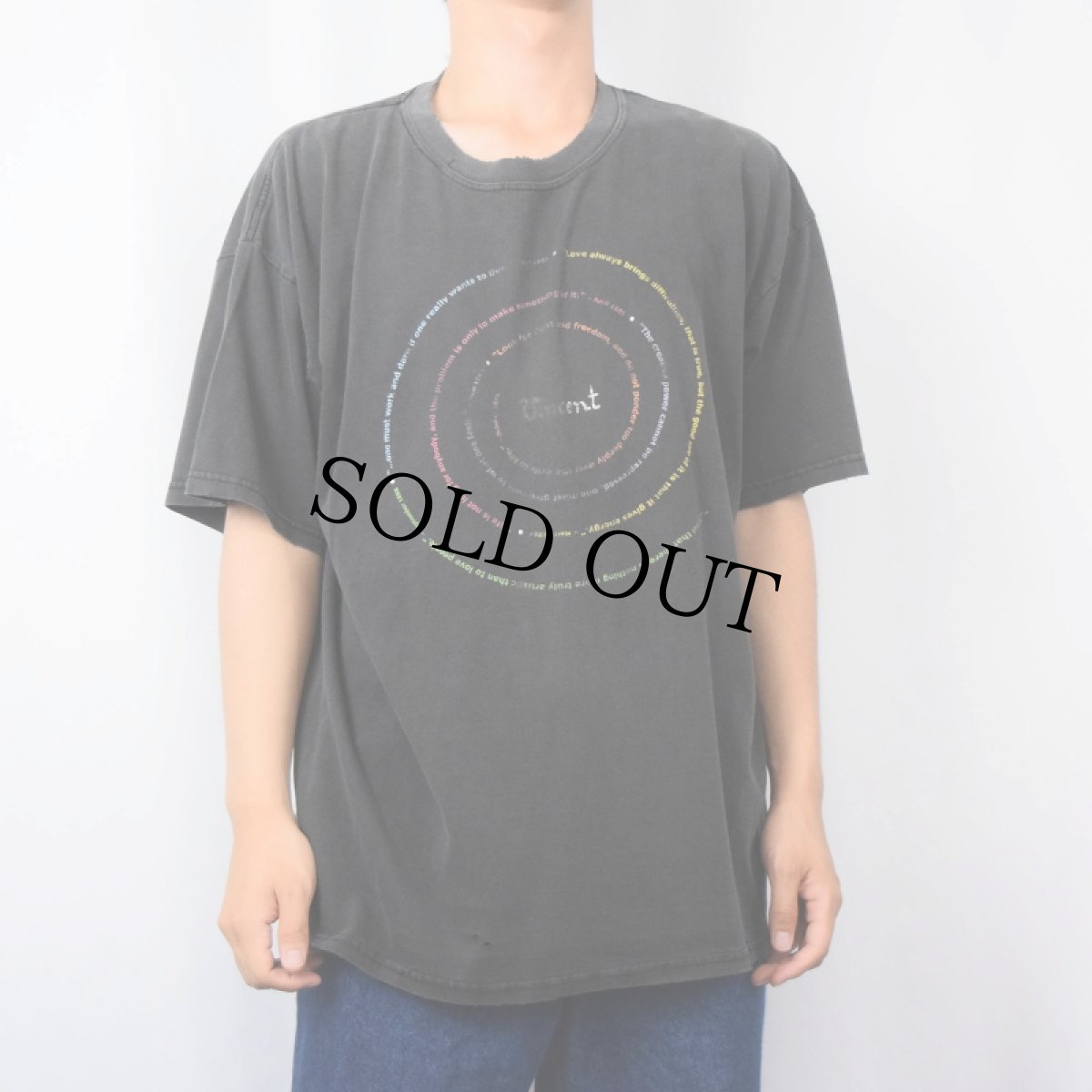 画像2: 90's USA製 Vincent Van Gogh 名言プリントTシャツ BLACK XL (2)