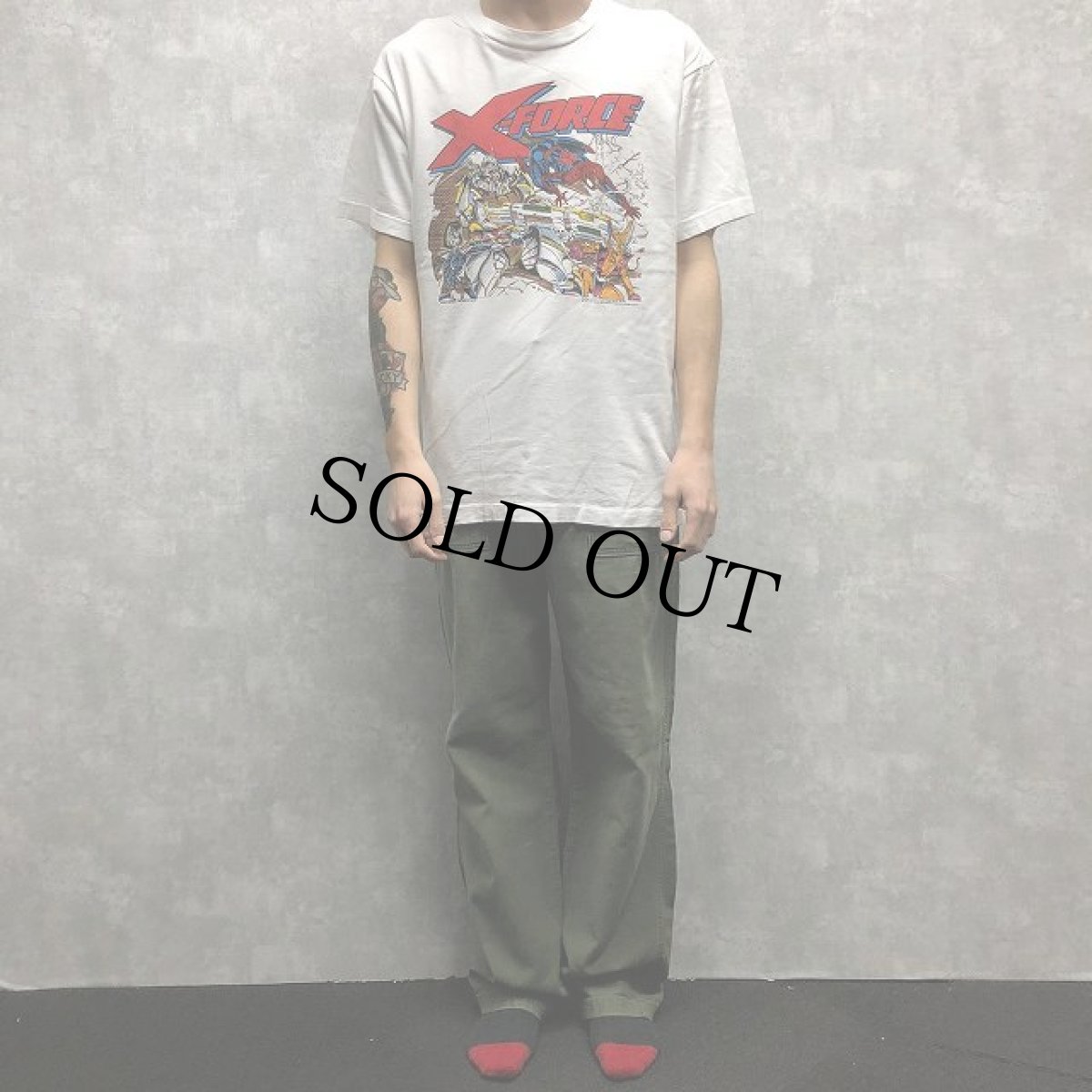 画像2: 90's MARVEL X-FORCE USA製 プリントTシャツ L (2)