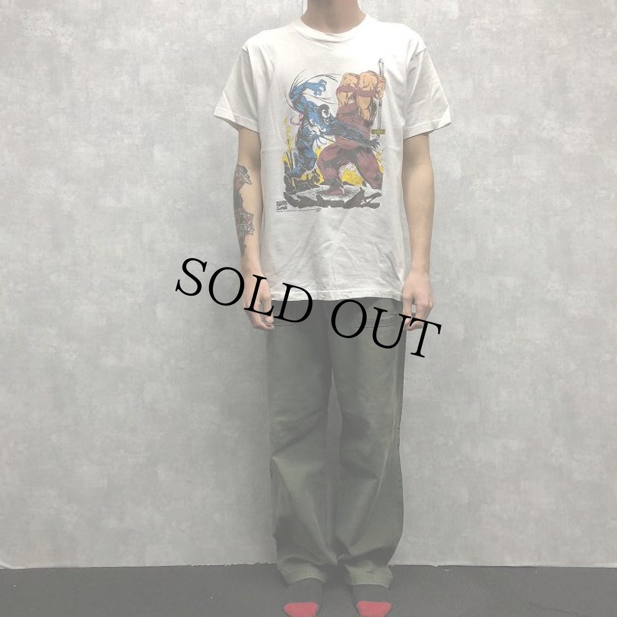 画像2: 90's MARVEL USA製 ヴェノム キャラクタープリントTシャツ M (2)