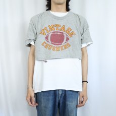画像2: 80's Champion USA製 トリコタグ 88/12 "VINTAGE CRUSHERS" 染み込みプリントTシャツ XL (2)