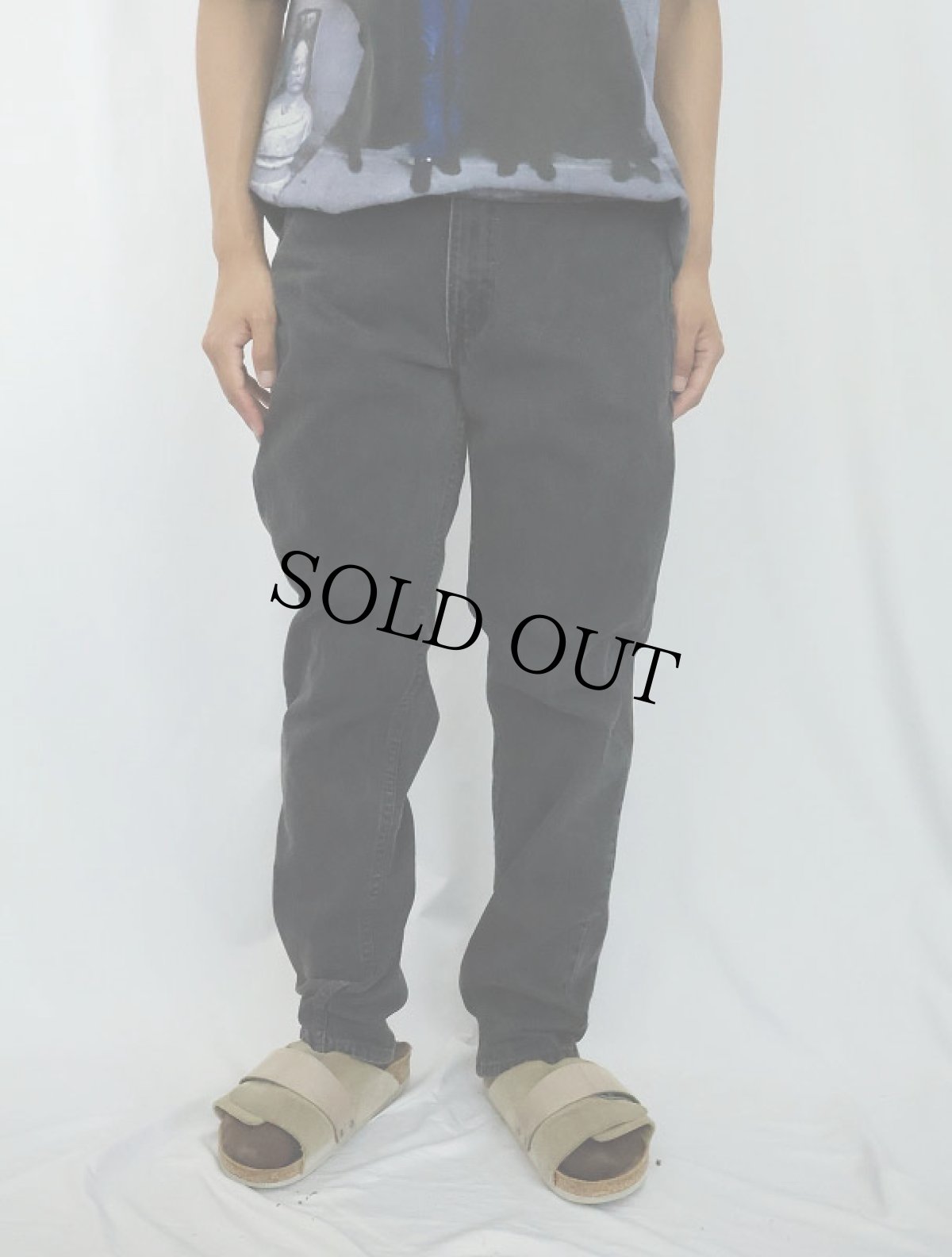 画像2: 90's Levi's 505 USA製 サルファブラックデニムパンツ W32 (2)
