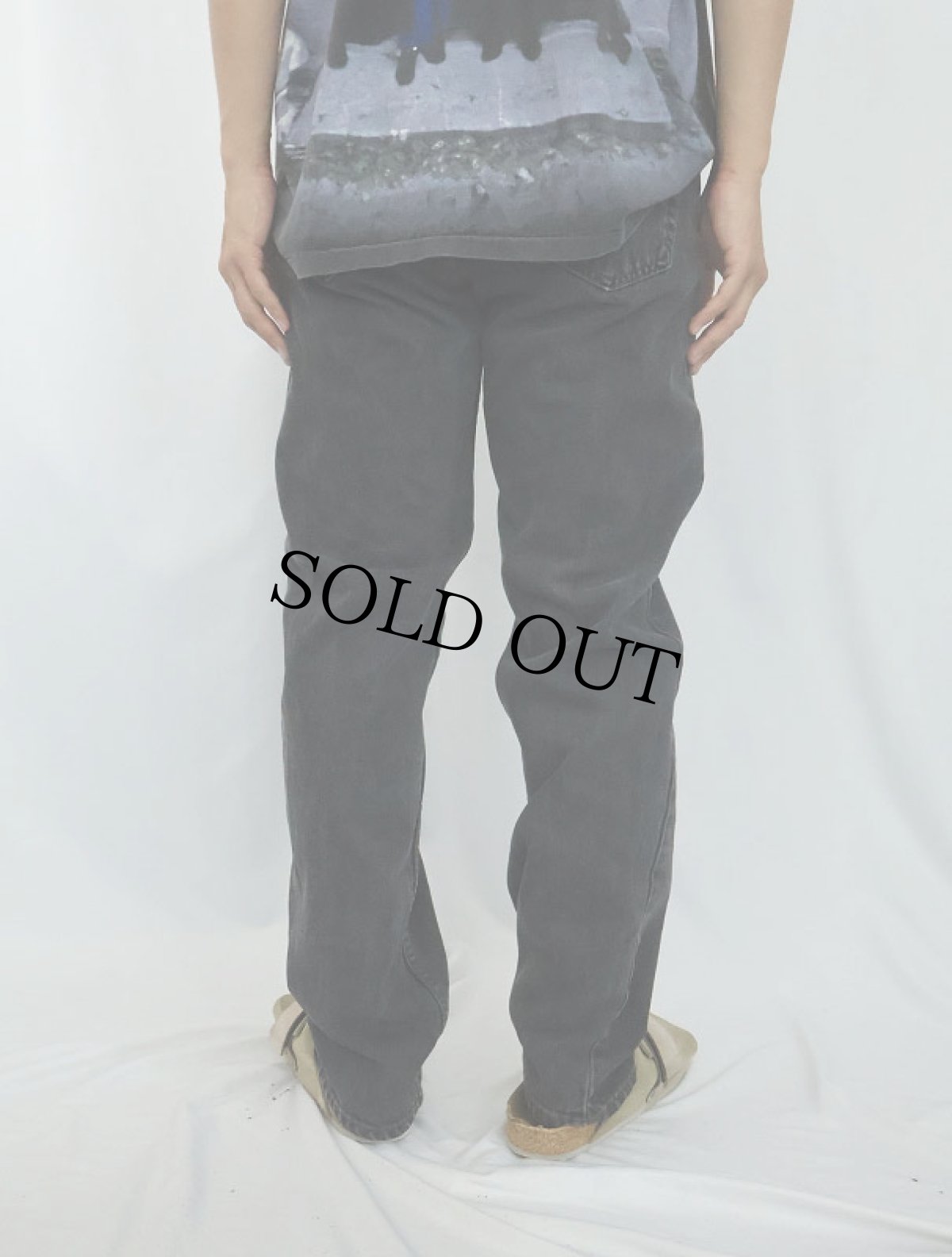 画像3: 90's Levi's 505 USA製 サルファブラックデニムパンツ W32 (3)