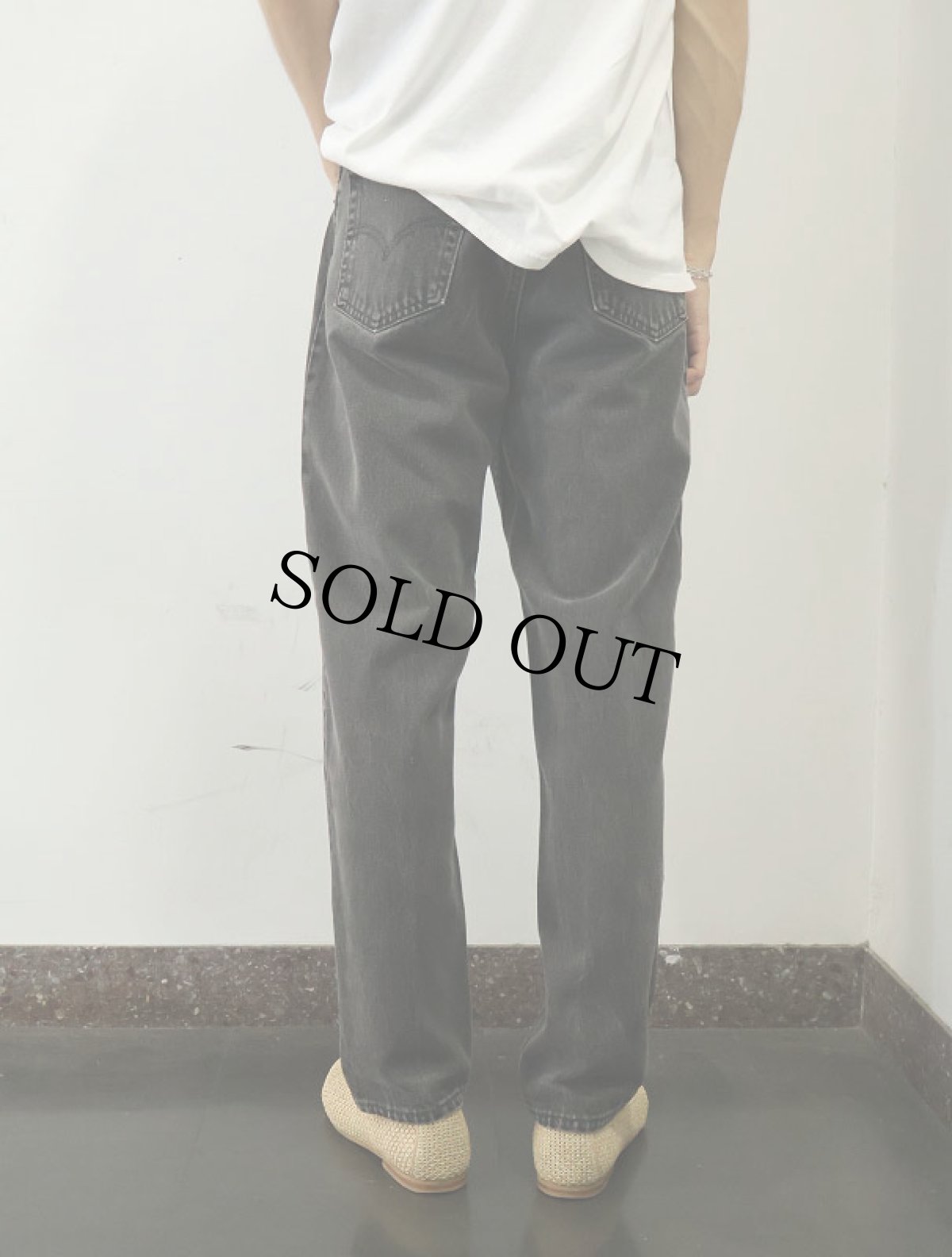画像3: 90's Levi's 550 USA製 サルファブラック デニムパンツ W33 (3)