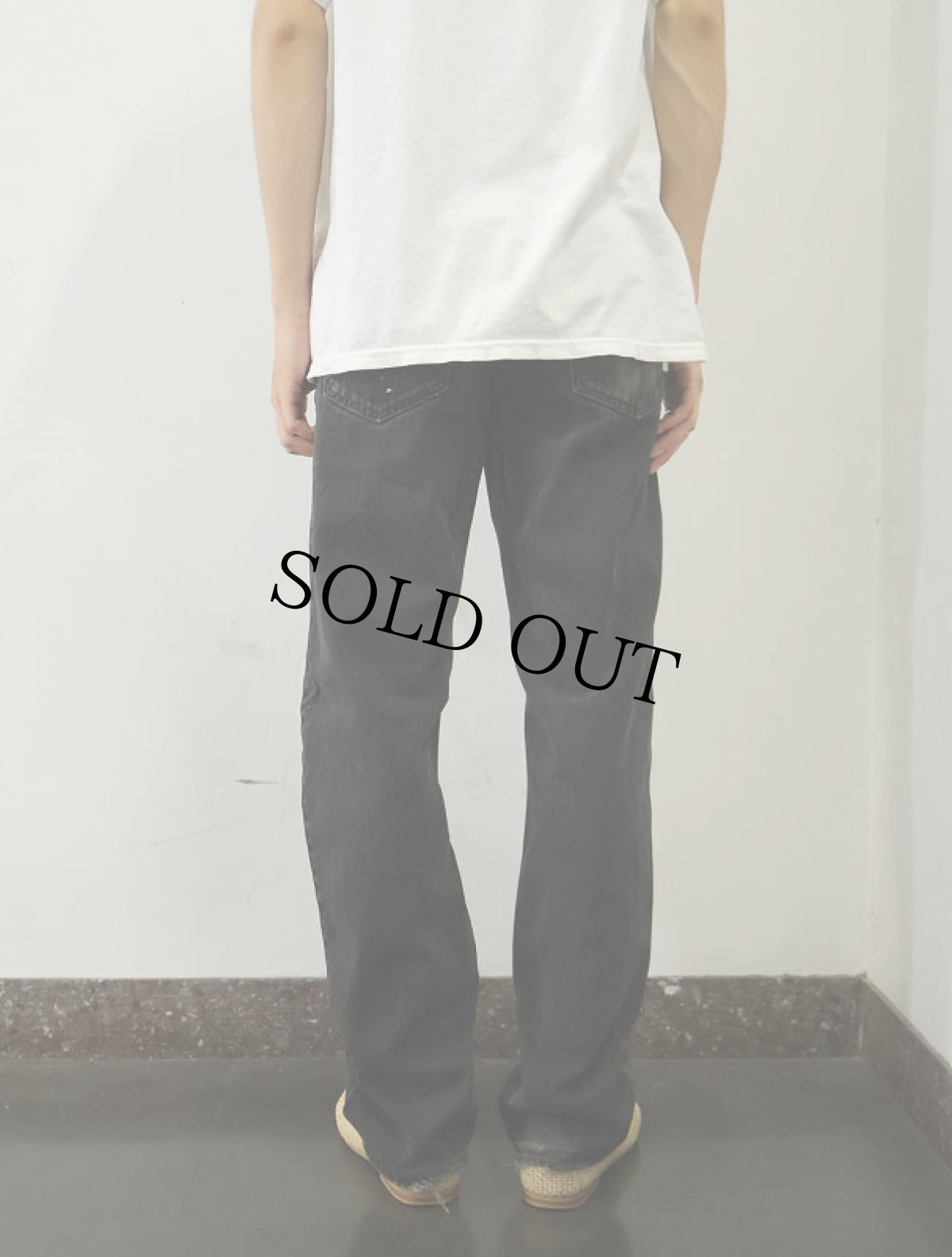 画像3: 2000's Levi's 505 USA製 サルファブラック デニムパンツ W31 (3)