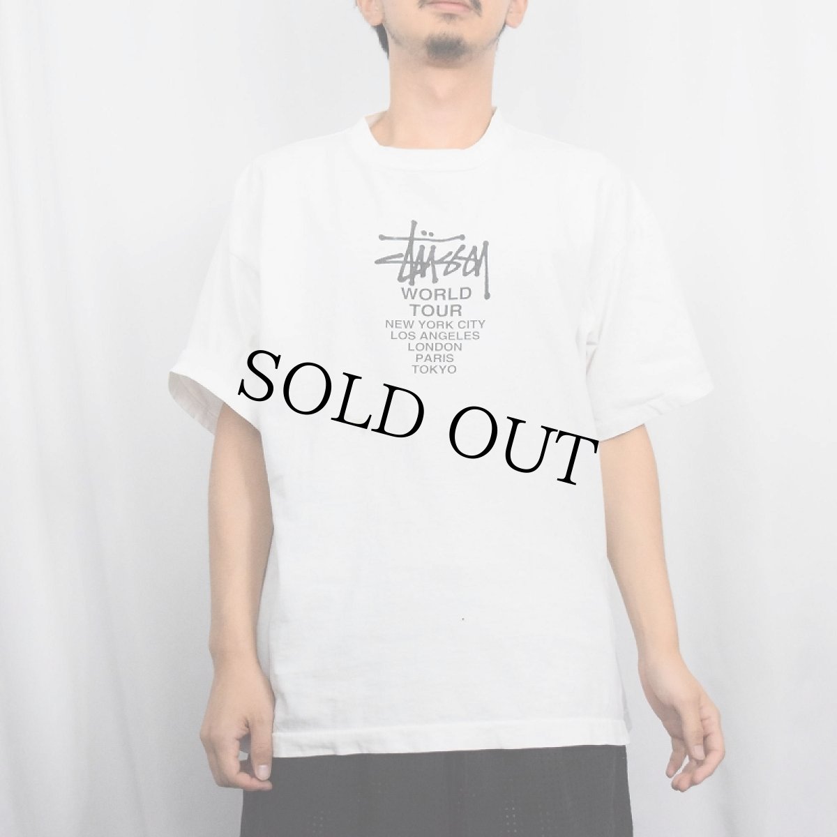 画像2: 90's STUSSY USA製 白タグ プリントTシャツ XL (2)