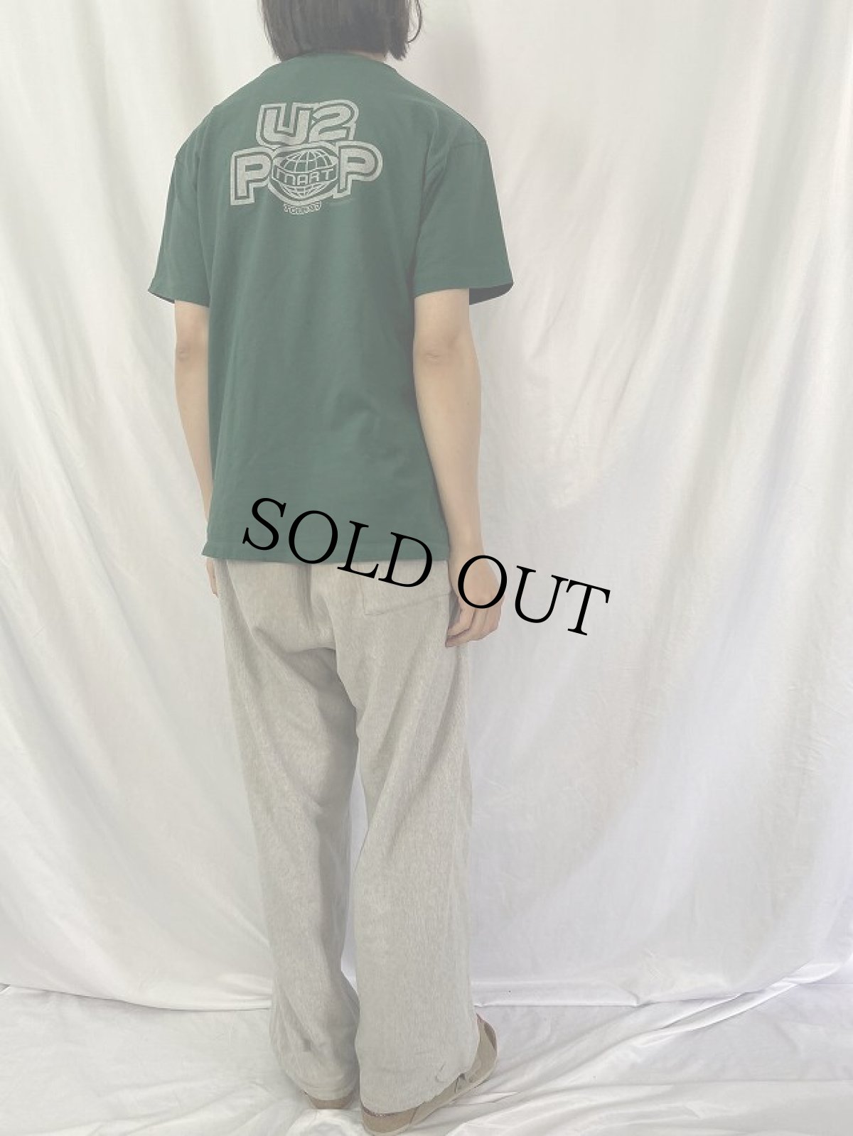 画像4: 90's USA製 U2 POP MART ロックバンドツアーTシャツ L (4)