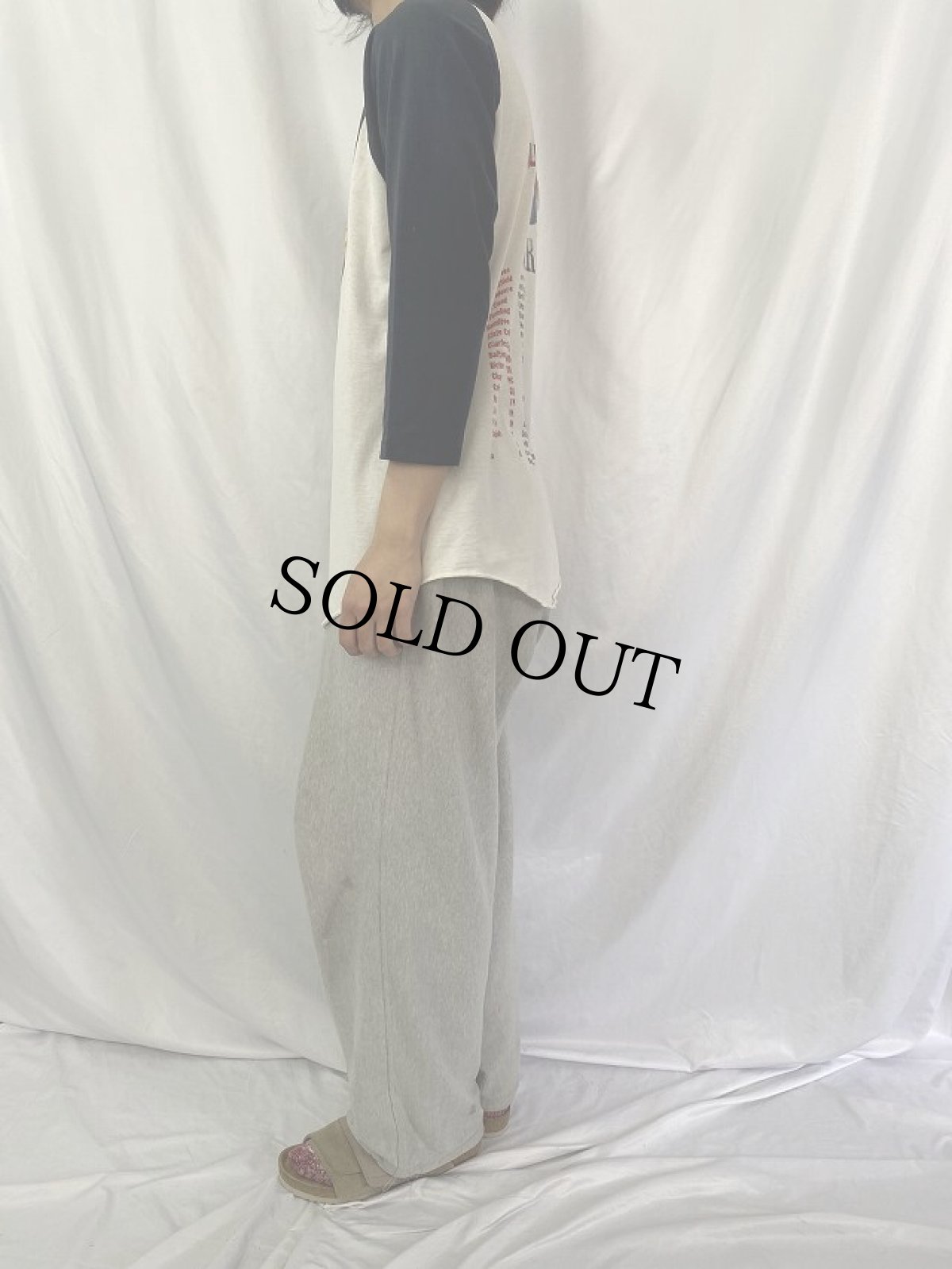 画像3: 90's KISS USA製 ハードロックバンド ツアーラグランロンT L (3)