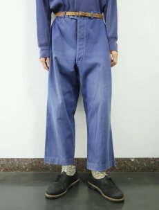 画像2: 50〜60's FRENCH ワークパンツ W37 (2)