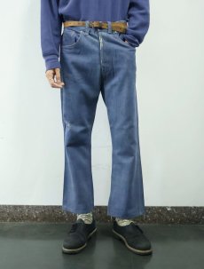 画像2: VINTAGE バッドダイ フレアデニムパンツ W35 (2)