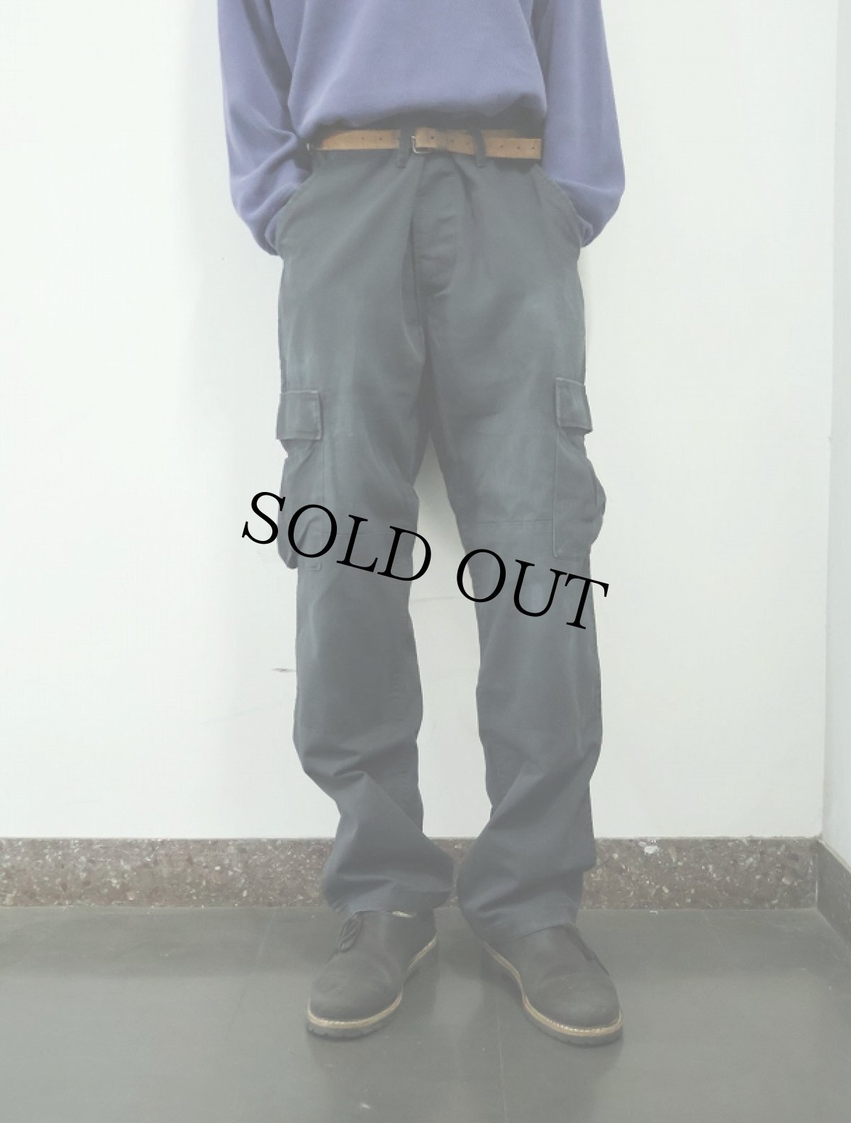 画像2: U.S. ARMY BDUカーゴパンツ BLACK MEDIUM-LONG (2)