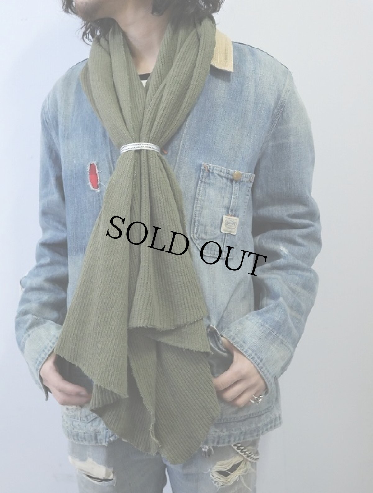 画像2: 80's CANADIAN ARMED FORCE コットンメッシュスカーフ  (2)