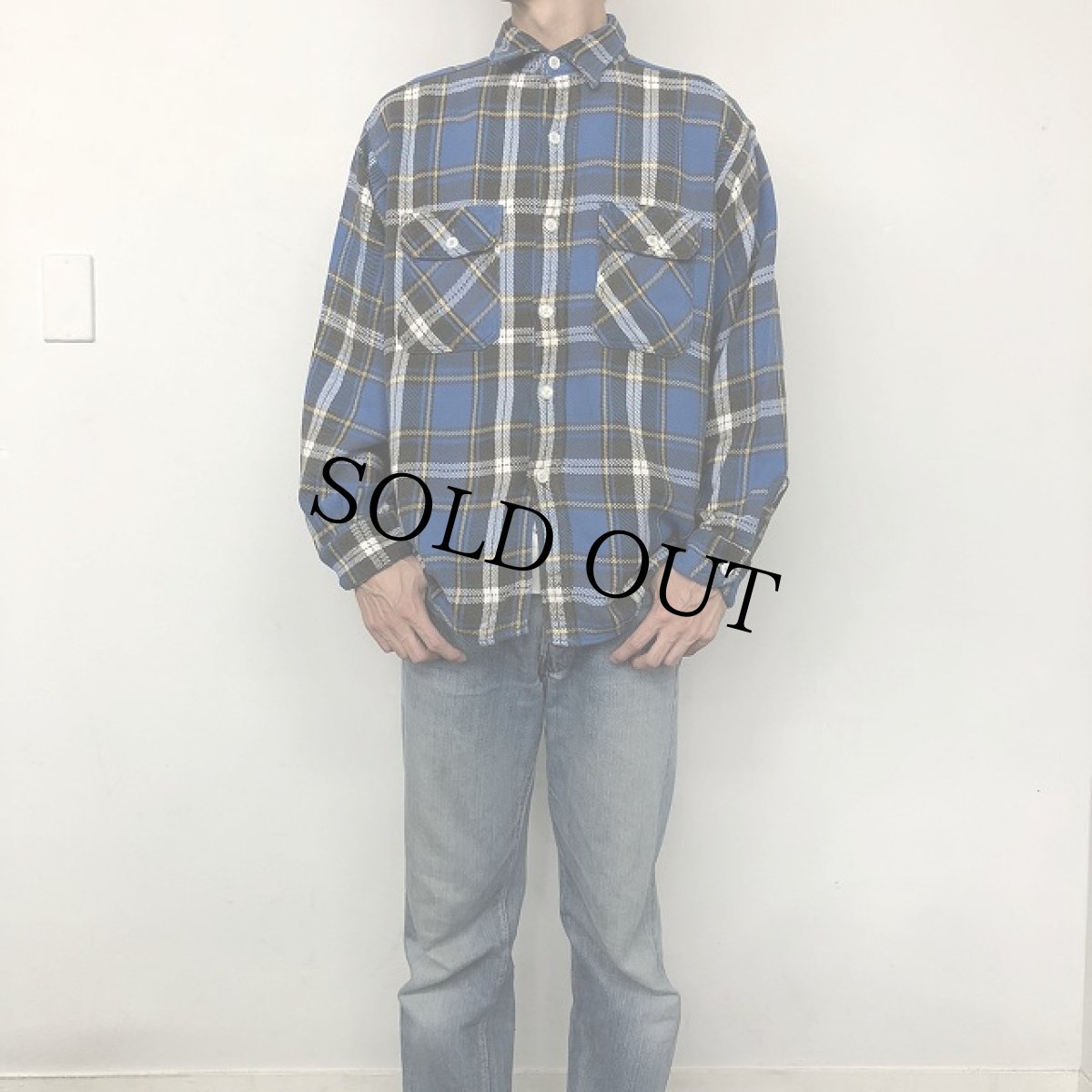 画像9: 60's King Kole マチ付き チェック柄ネルシャツ (9)