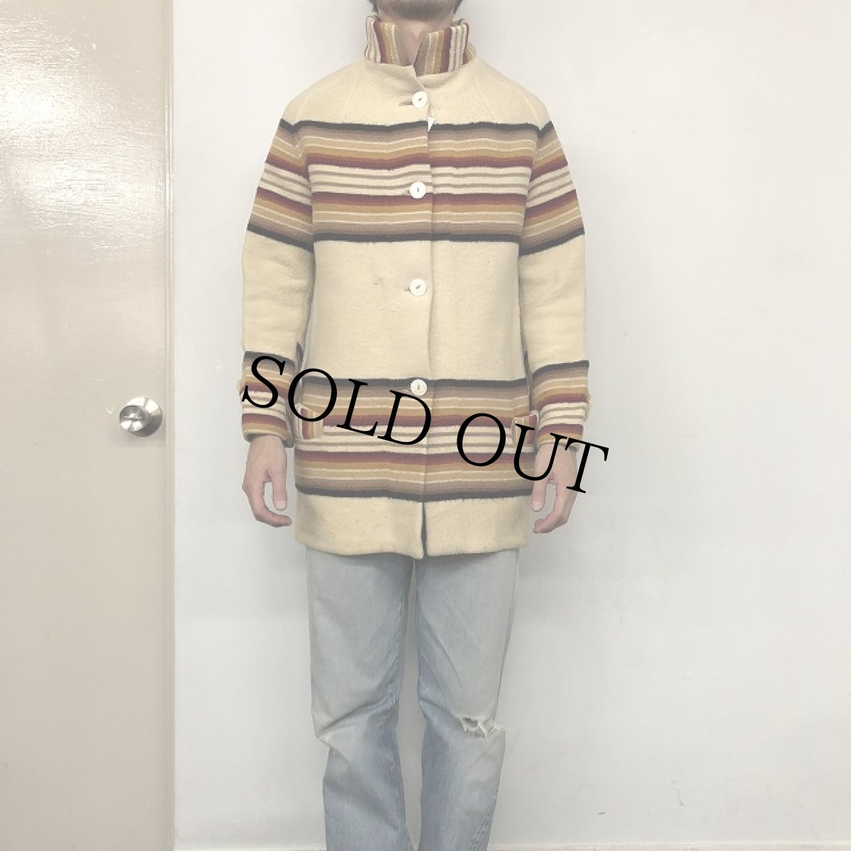 画像8: 30〜40's EVER WARM ネイティブ柄 RAG JACKET (8)