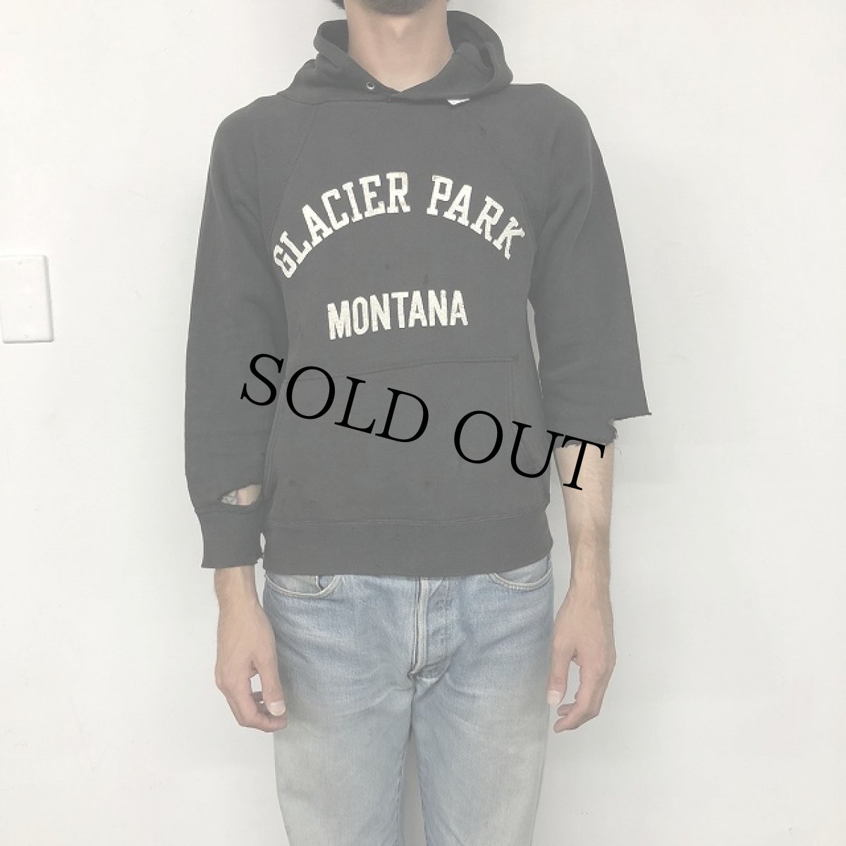 画像6: 60's "GLACIER PARK MONTANA" ダメージスウェットパーカ (6)