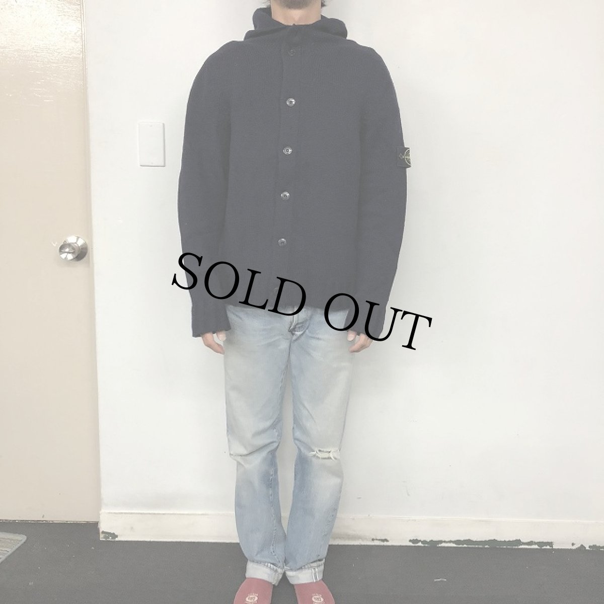 画像5: STONE ISLAND ITALY製 Wool Knit Cardigan Hoodie (5)