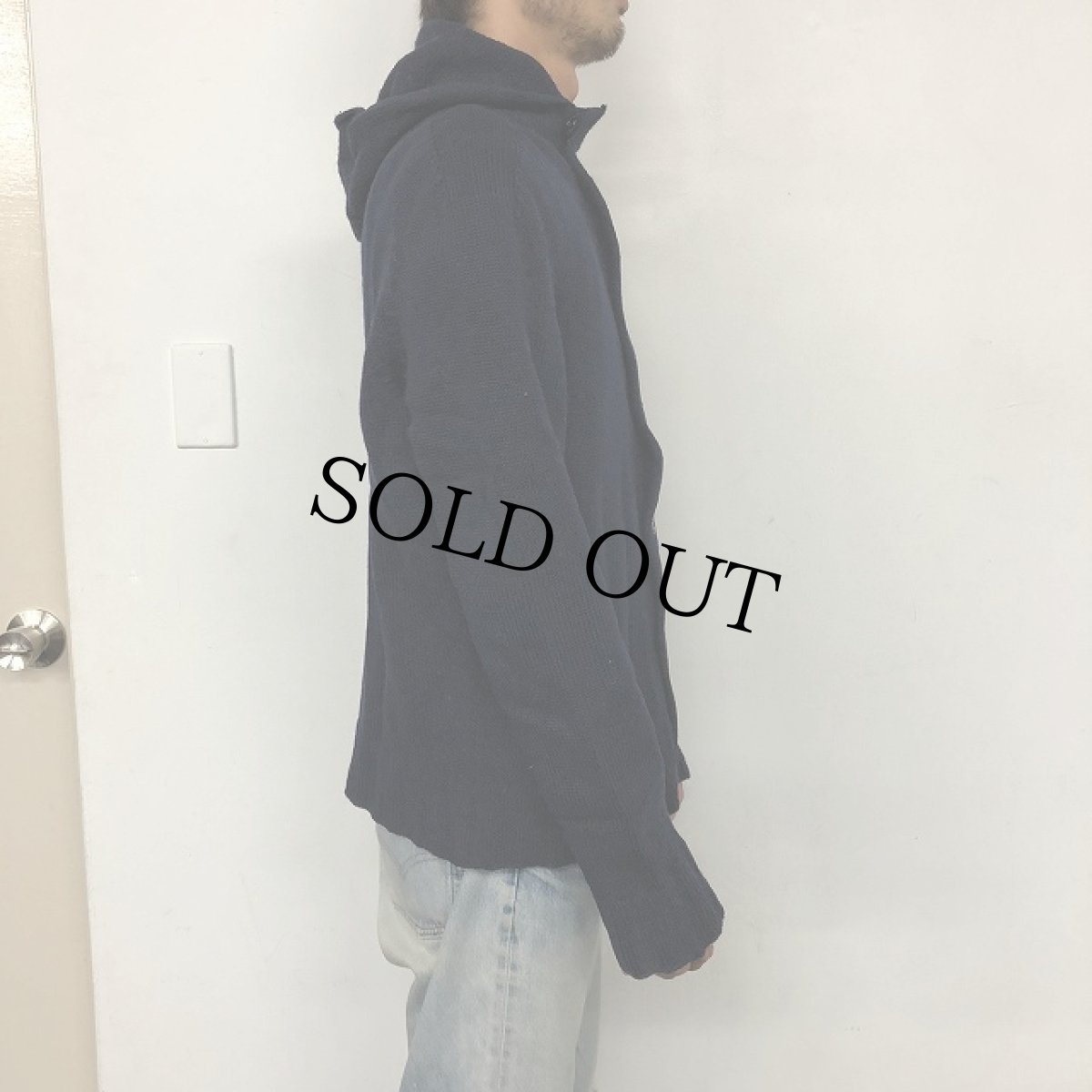 画像3: STONE ISLAND ITALY製 Wool Knit Cardigan Hoodie (3)