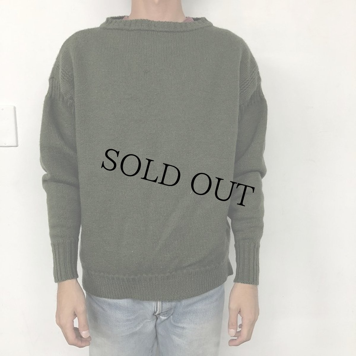 画像2: VINTAGE Guernsey Sweater Green (2)