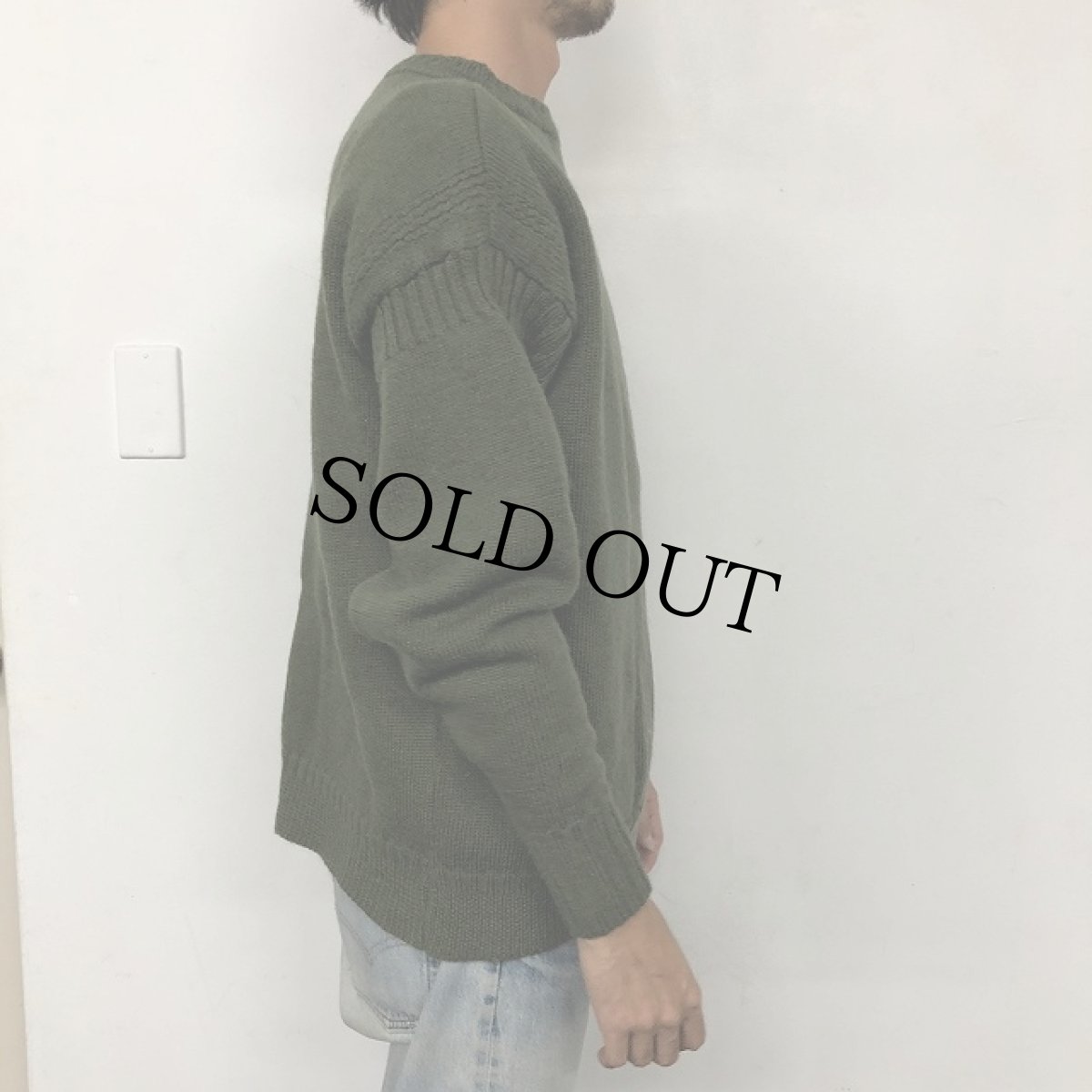 画像3: VINTAGE Guernsey Sweater Green (3)