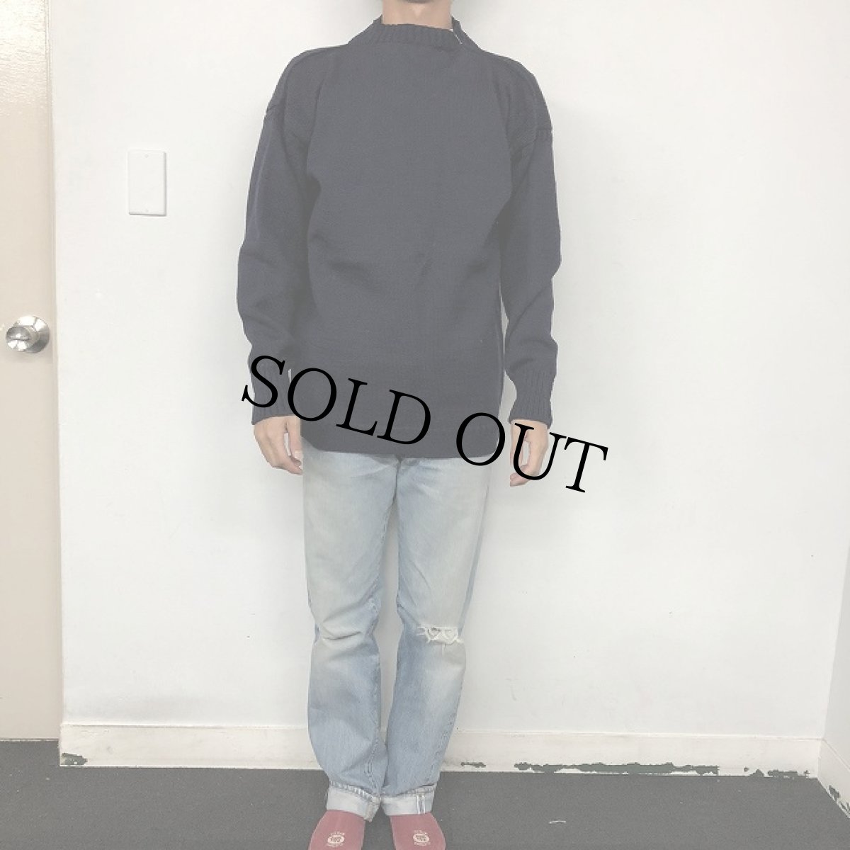 画像5: VINTAGE Guernsey Sweater Navy (5)