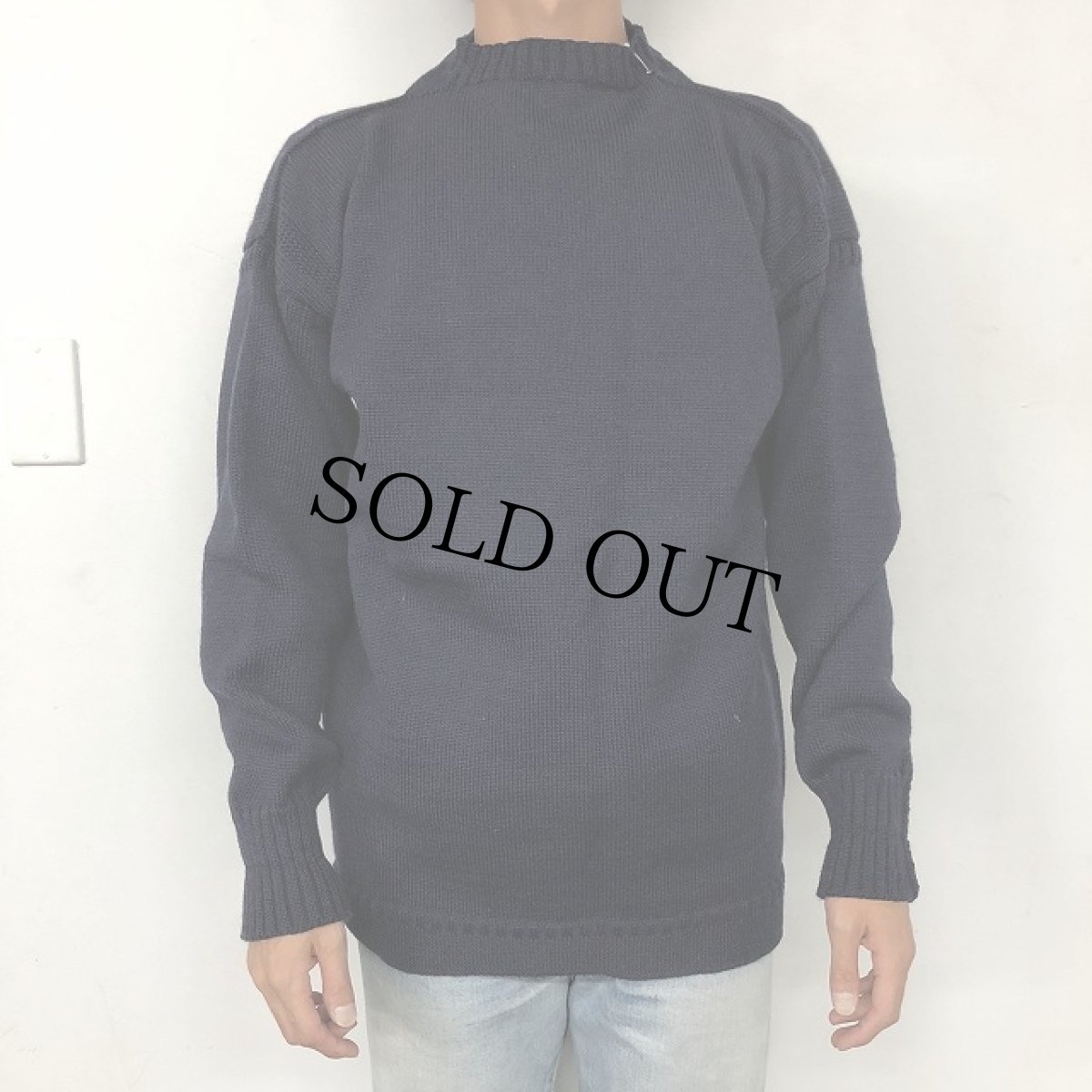 画像2: VINTAGE Guernsey Sweater Navy (2)