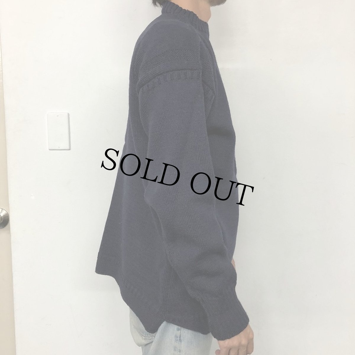 画像3: VINTAGE Guernsey Sweater Navy (3)