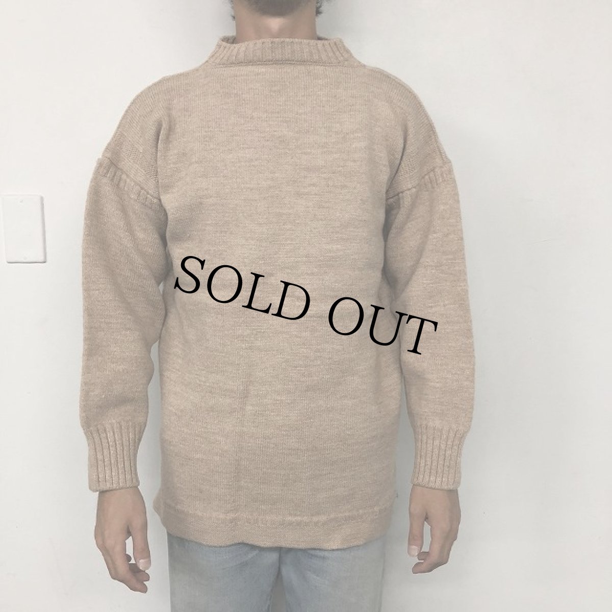 画像2: VINTAGE Guernsey Sweater Beige (2)