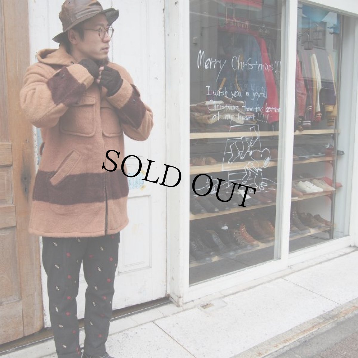 画像2: 40's フード付きブランケットコート (2)