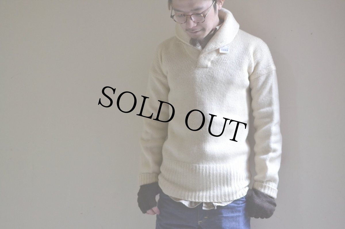 画像3: 50's ショールカラーローゲージニットセーター (3)