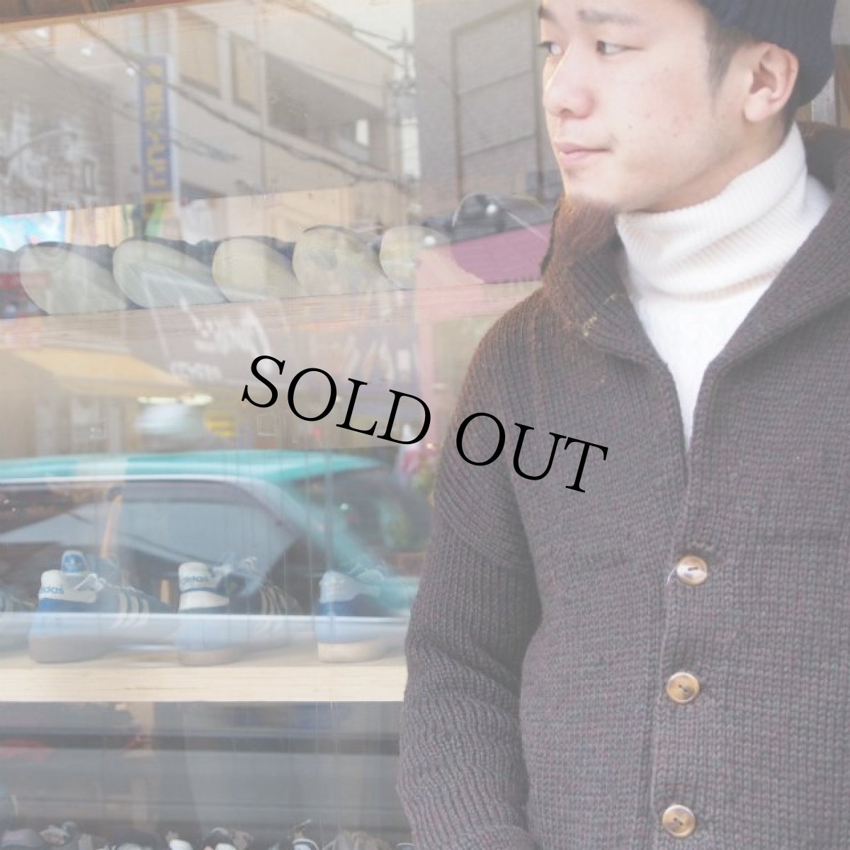 画像3: 50's ショールカラーニットカーディガン (3)