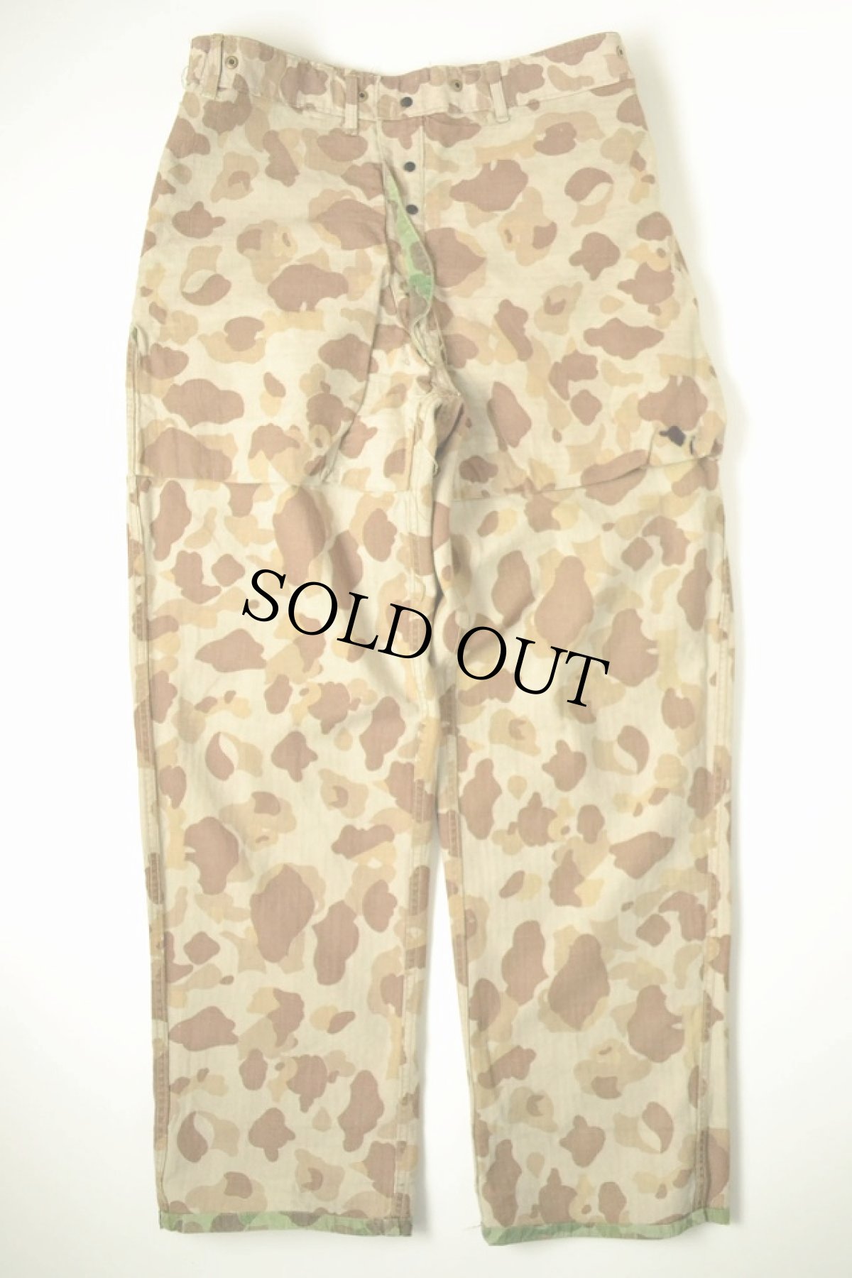 画像4: 40's USMC P1944 フロッグスキンカモHBTパンツ (4)