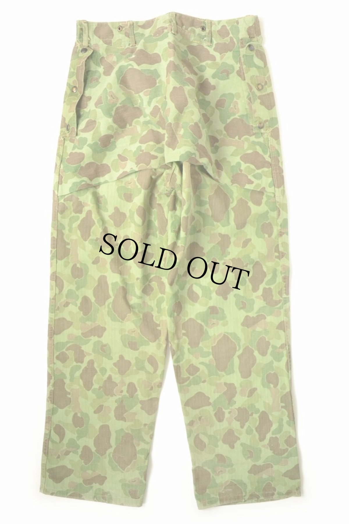 画像2: 40's USMC P1944 フロッグスキンカモHBTパンツ (2)