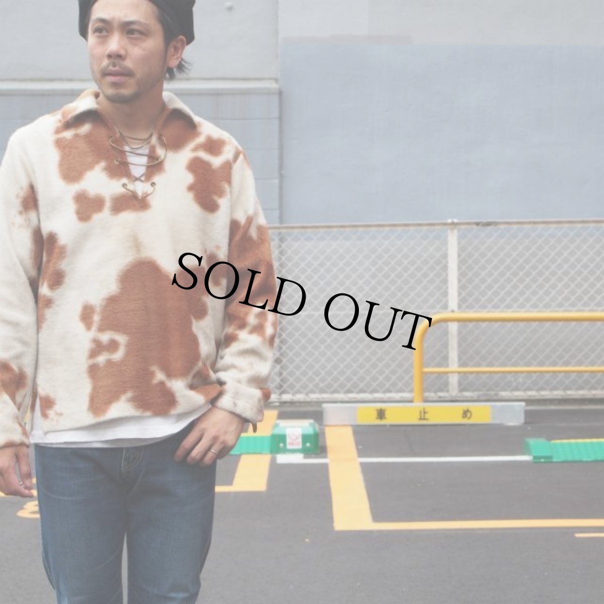 画像2: 60's KODIAK ホルスタイン柄フェイクファーレースアップジャケット (2)